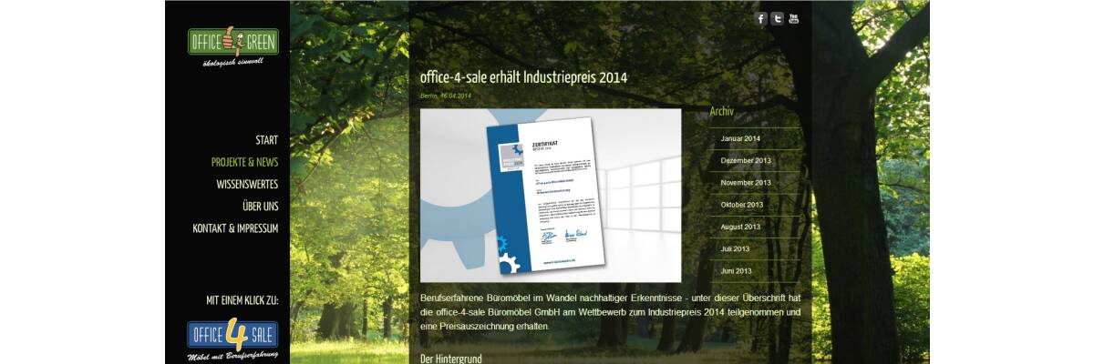 Industriepreis 2014 - office-4-sale erhält Preisauszeichnung - office-4-sale erhält den Industriepreis 2014