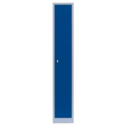 Stahl-Kleiderschrank/Spind, 1 Abteil - Abteilbreite 31,5 cm in enzianblau