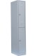 Stahl-Kleiderschrank/Spind, doppelstöckig, - Abteilbreite 41,5 cm, 1 Abteil/2 Fächer in lichtgrau