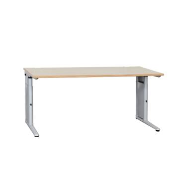 Schreibtisch in ahorn mit Multiplex-Umleimer, 160 x 80 cm