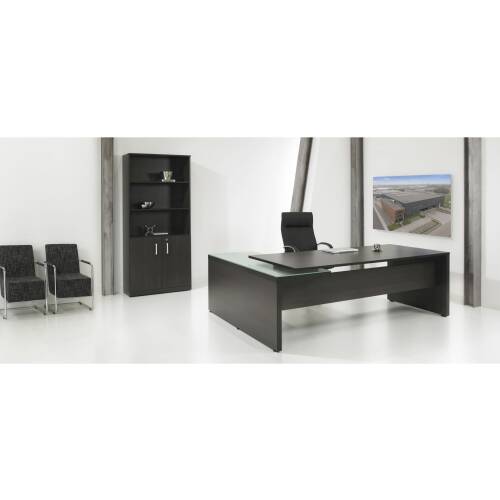 Winkel-Schreibtisch "Direct" mit integriertem Standcontainer in verschiedenen Ausführungen