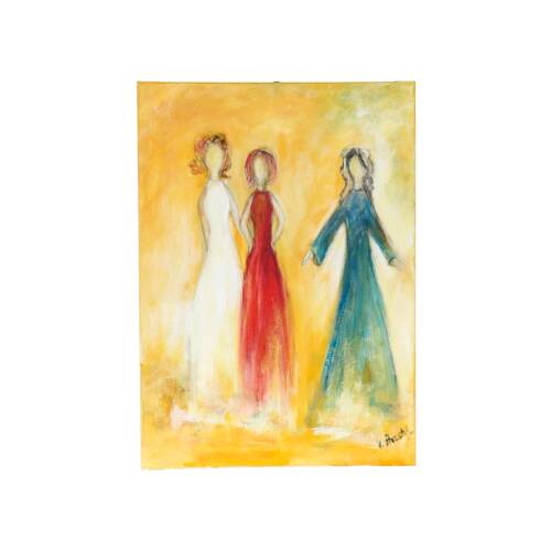 Acrylgemälde "3 Frauen" von Ulrike Strastil von Strassenheim, 70 x 50 cm