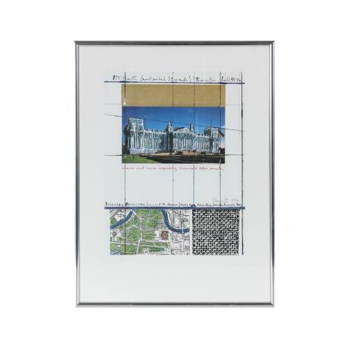 Kunstdruck "Reichstag, 1994" von Christo, 40 x...