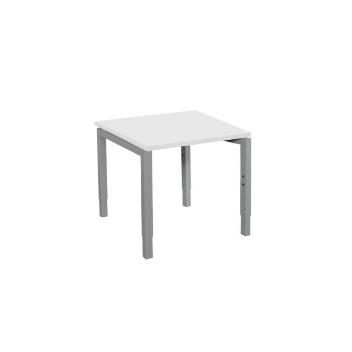 Schreibtisch Style 80  x 60 cm - weiß - Gestellfarbe aluminium