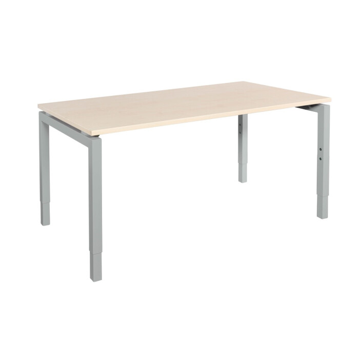 Schreibtisch Style 80  x 100 cm - ahorn - Gestellfarbe aluminium