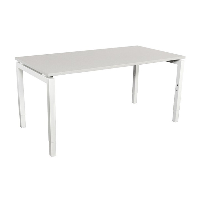 Schreibtisch Style 100  x 90 cm - lichtgrau - Gestellfarbe weiß