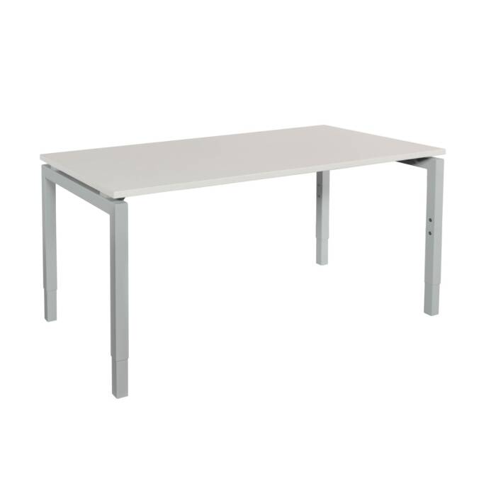 Schreibtisch Style 100  x 100 cm - lichtgrau - Gestellfarbe aluminium