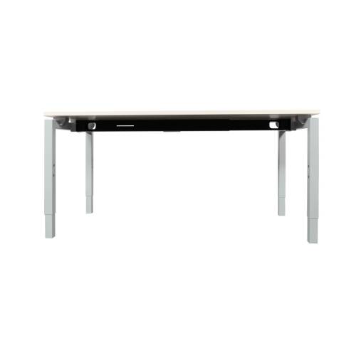 Schreibtisch "Style" 120  x 80 cm - weiß - Gestellfarbe aluminium
