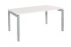 Schreibtisch "Style" 120  x 80 cm - weiß - Gestellfarbe aluminium - mit Kabelkanal
