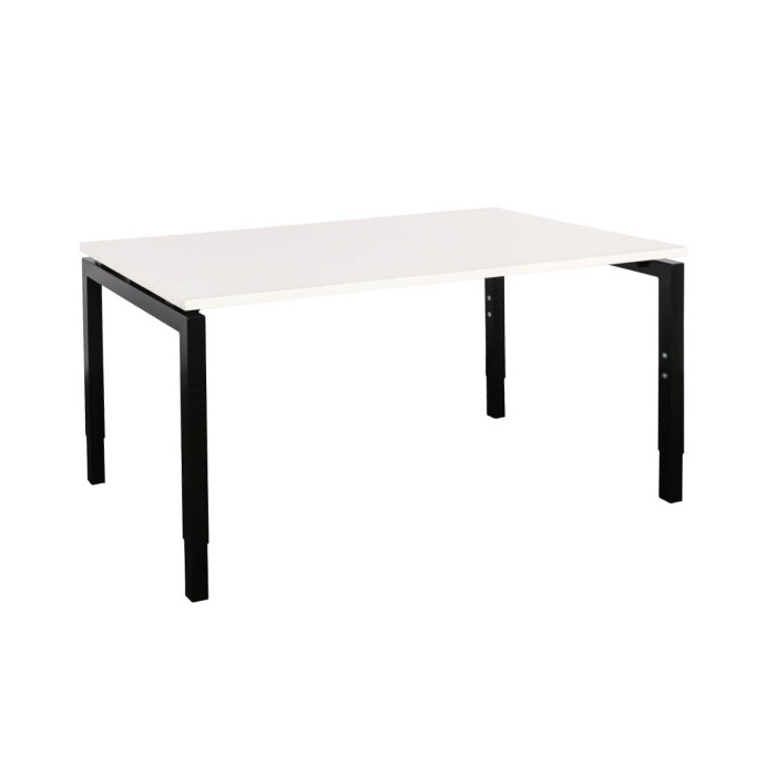 Schreibtisch Style 120  x 80 cm - weiß - Gestellfarbe schwarz