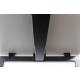 Schreibtisch "Style" 120  x 80 cm - weiß - Gestellfarbe schwarz - mit Kabelkanal