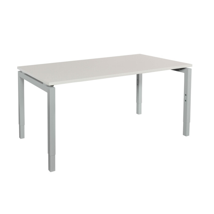 Schreibtisch Style 120  x 80 cm - lichtgrau - Gestellfarbe aluminium