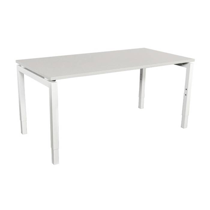 Schreibtisch Style 120  x 100 cm - lichtgrau - Gestellfarbe weiß
