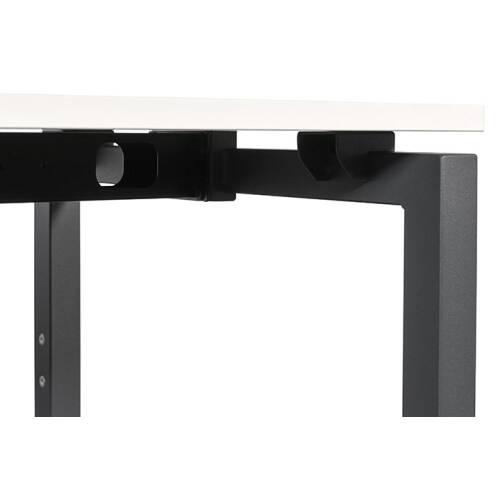 Schreibtisch "Style" 140  x 80 cm - weiß - Gestellfarbe anthrazit - mit Kabelkanal
