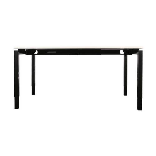 Schreibtisch "Style" 140  x 80 cm - weiß - Gestellfarbe schwarz - mit Kabelkanal