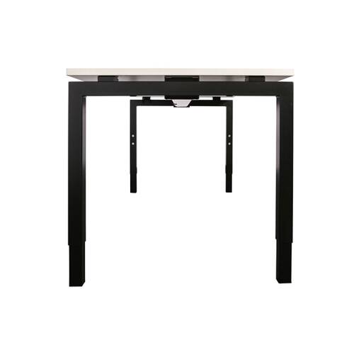 Schreibtisch "Style" 140  x 80 cm - weiß - Gestellfarbe schwarz - mit Kabelkanal