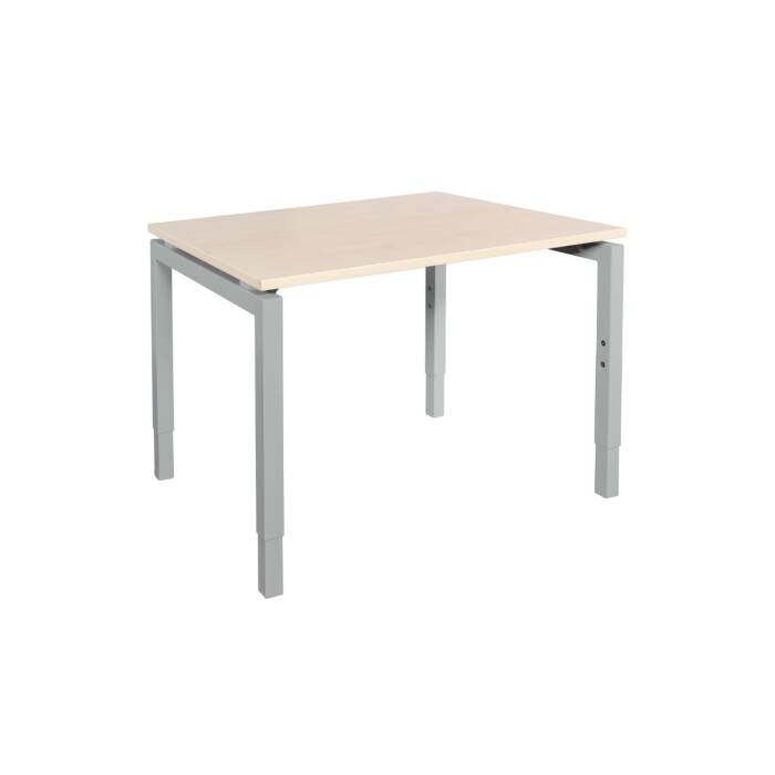 Schreibtisch Style 140  x 80 cm - ahorn - Gestellfarbe aluminium - mit Kabelkanal