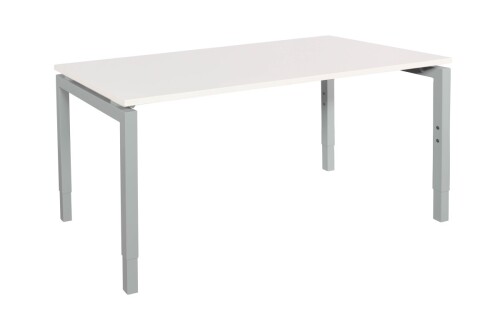 Schreibtisch "Style" 160  x 60 cm - weiß - Gestellfarbe aluminium