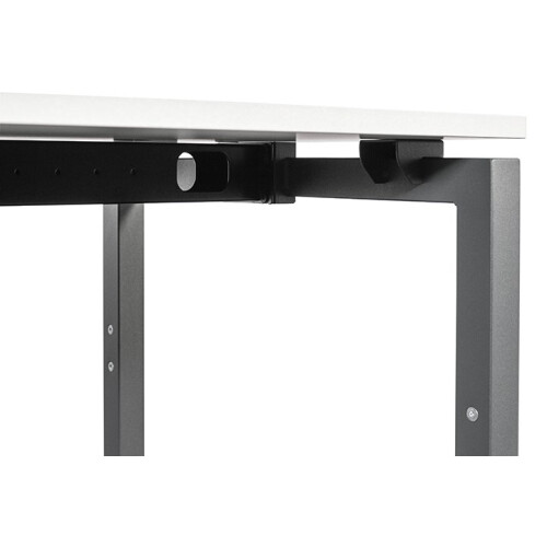 Schreibtisch "Style" 180  x 80 cm - lichtgrau - Gestellfarbe anthrazit - mit Kabelkanal