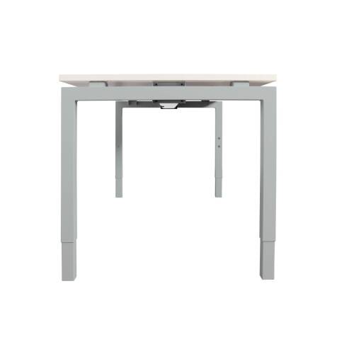 Schreibtisch "Style" 200  x 80 cm - weiß - Gestellfarbe aluminium