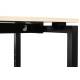 Schreibtisch "Style" 200  x 80 cm - ahorn - Gestellfarbe schwarz - mit Kabelkanal