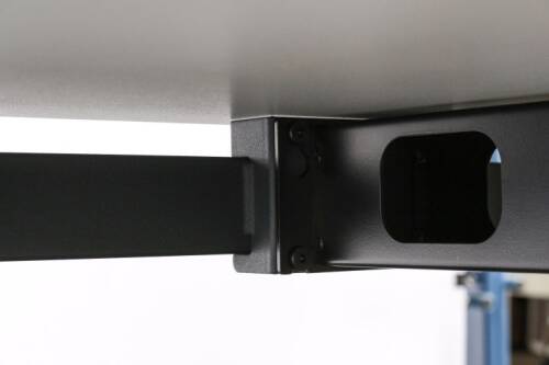 Schreibtisch "Style" 200  x 90 cm - weiß - Gestellfarbe anthrazit - mit Kabelkanal