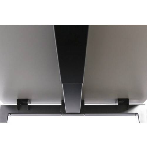 Schreibtisch "Style" 200  x 90 cm - lichtgrau - Gestellfarbe schwarz