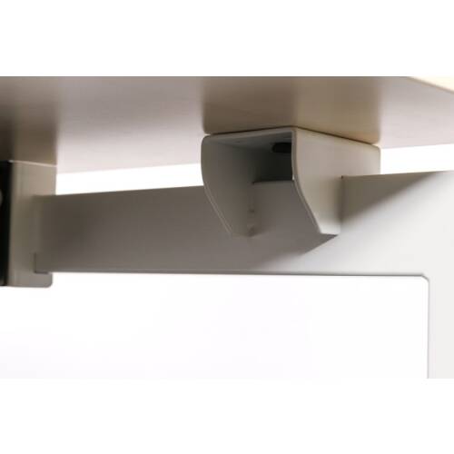 Schreibtisch "Style" 200  x 100 cm - ahorn - Gestellfarbe weiß - mit Kabelkanal