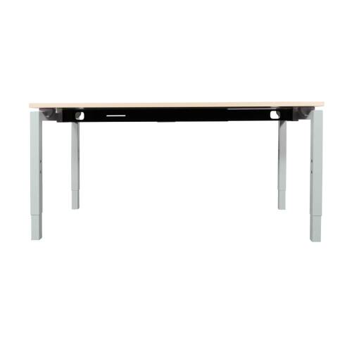 Schreibtisch "Style" 200  x 100 cm - ahorn - Gestellfarbe aluminium - mit Kabelkanal