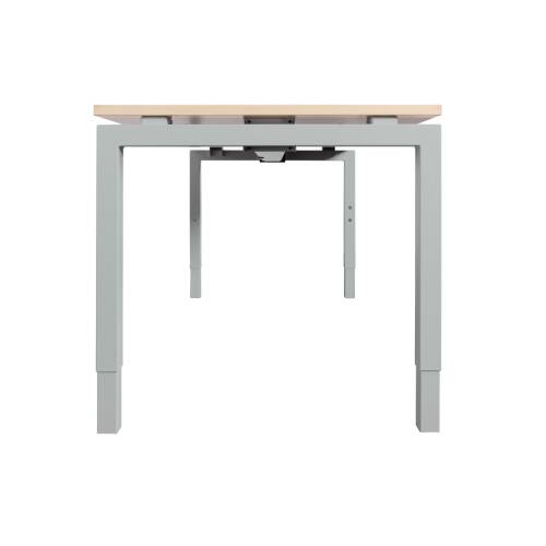 Schreibtisch "Style" 200  x 100 cm - ahorn - Gestellfarbe aluminium - mit Kabelkanal