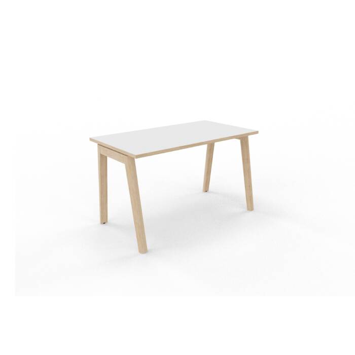 NOWD Schreibtisch - 120 x 70 cm in weiß mit Eiche Umleimer