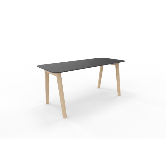 NOWD-HPL Schreibtisch - 160 x 70 cm in schwarz mit Fenix Beschichtung