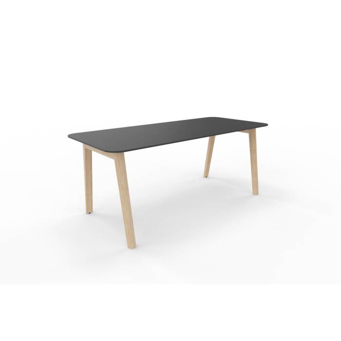 NOWD-HPL Schreibtisch - 180 x 80 cm in schwarz mit Fenix Beschichtung