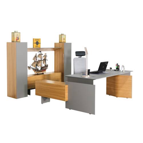 "NMO Fenix" Chefbüro mit elektrischem Steh-Sitz-Schreibtisch - konfigurierbar
