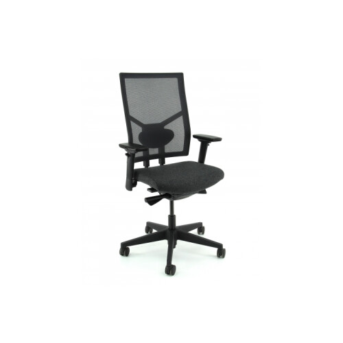 Bürodrehstuhl "NET-SIT XL Edition" mit Netzrücken, Kopfstütze in Mesh und Fußkreuz Kunststoff, schwarz