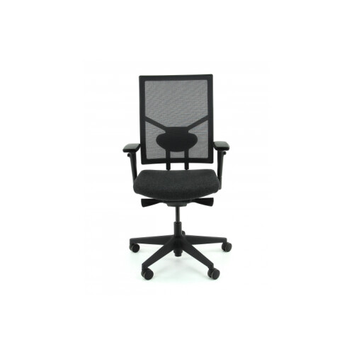 Bürodrehstuhl "NET-SIT XL Edition" mit Netzrücken, Kopfstütze in Mesh und Fußkreuz Kunststoff, schwarz