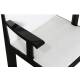 5-tlg. Art Deco Loungeset: 2 x Bank, 2 x Stuhl in Leder weiß und Beistelltisch mit Klavierlack in schwarz