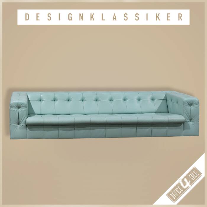 Loungesofa RH-306 in Leder mintgrün, 290 cm - Design: Robert Haussmann