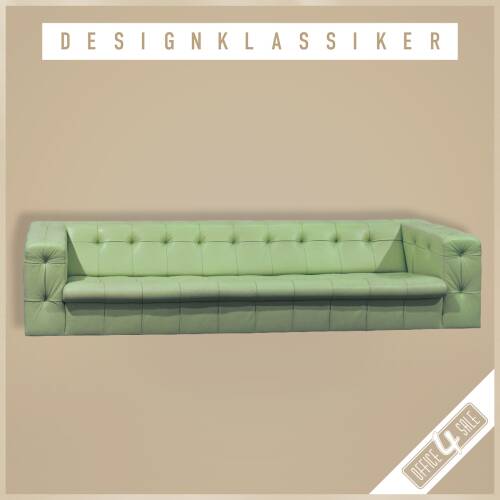Loungesofa "RH-306" in Leder grün, 290 cm - Design: Robert Haussmann