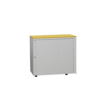 Ordemo Sideboard in weiß, Abdeckplatte zitrone/gelb, 90 cm