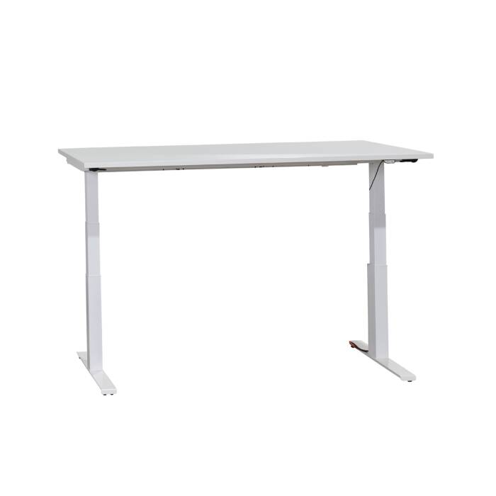 Steh-Sitz-Schreibtisch Serie P Facelift in grauweiß, 180 x 80 cm