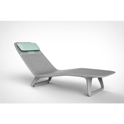 Beton-Sitzliege "Heated Lounger" in weiß inkl. Heizfunktion - Design: Sacha Lakic