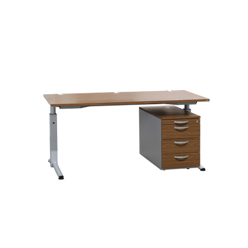 "Conform DeskLine2" Schreibtisch in nussbaum, 160 x 80 cm