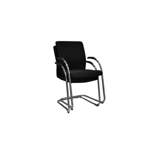 "Dublin Visitor Chair" Freischwinger in schwarz, stapelbar