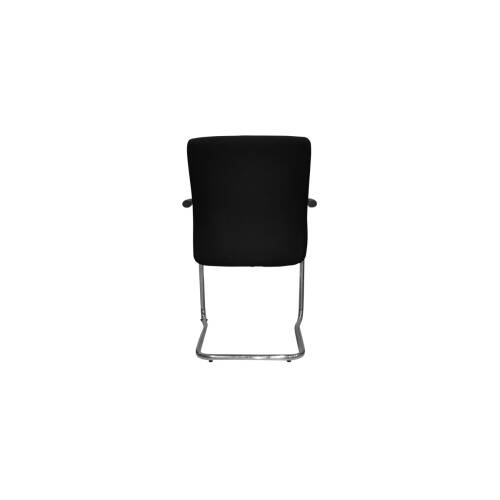 "Dublin Visitor Chair" Freischwinger in schwarz, stapelbar