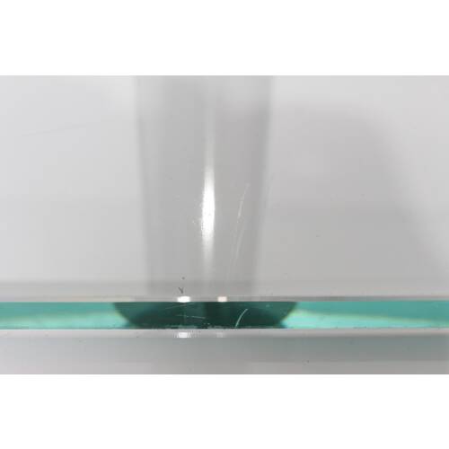 Glastisch in 80 x 80 cm mit Tellerfuß