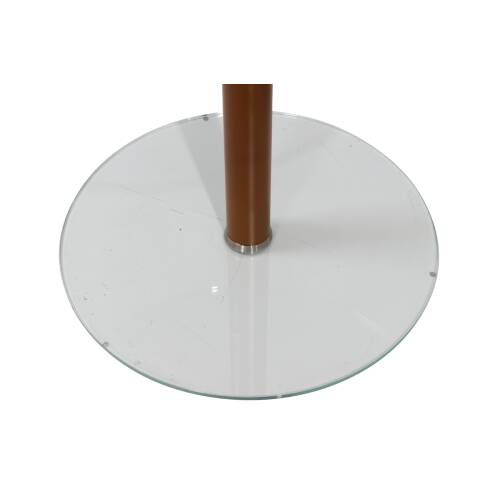 Glastisch Durchmesser 100 cm mit Tellerfuß
