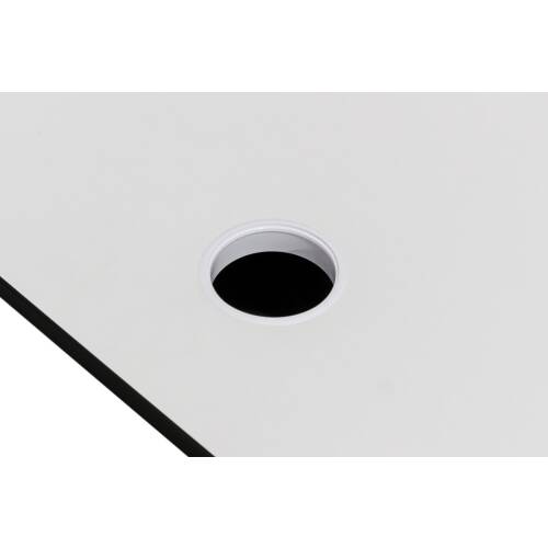 Schreibtisch / Sedus "Temptation C" / 160 x 80 cm / weiß, Umleimer in schwarz / Plattenstärke 2 cm