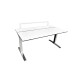Schreibtisch / König & Neurath "Table.T" / 160 x 90 cm / weiß mit Umleimer schwarz / geteilte Tischplatte