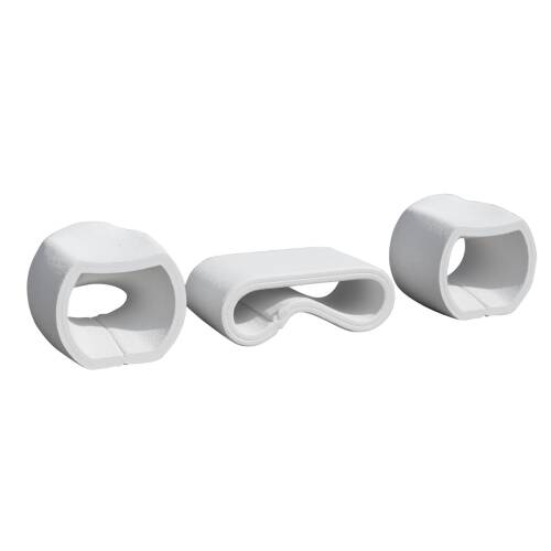 O-Hocker / 3D-Betondruck / weiß